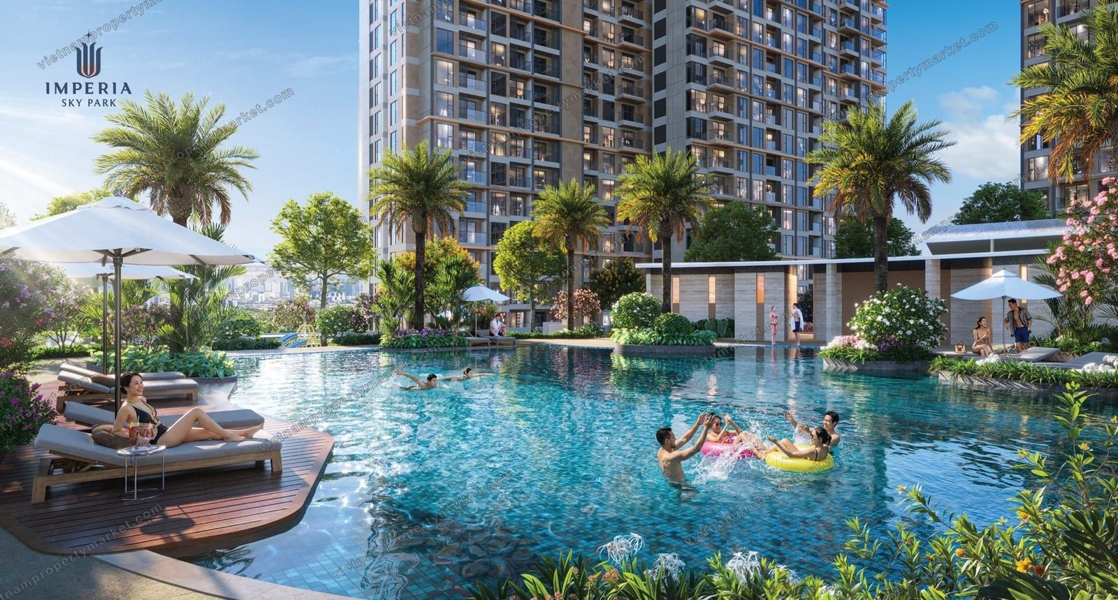 Central resort pool