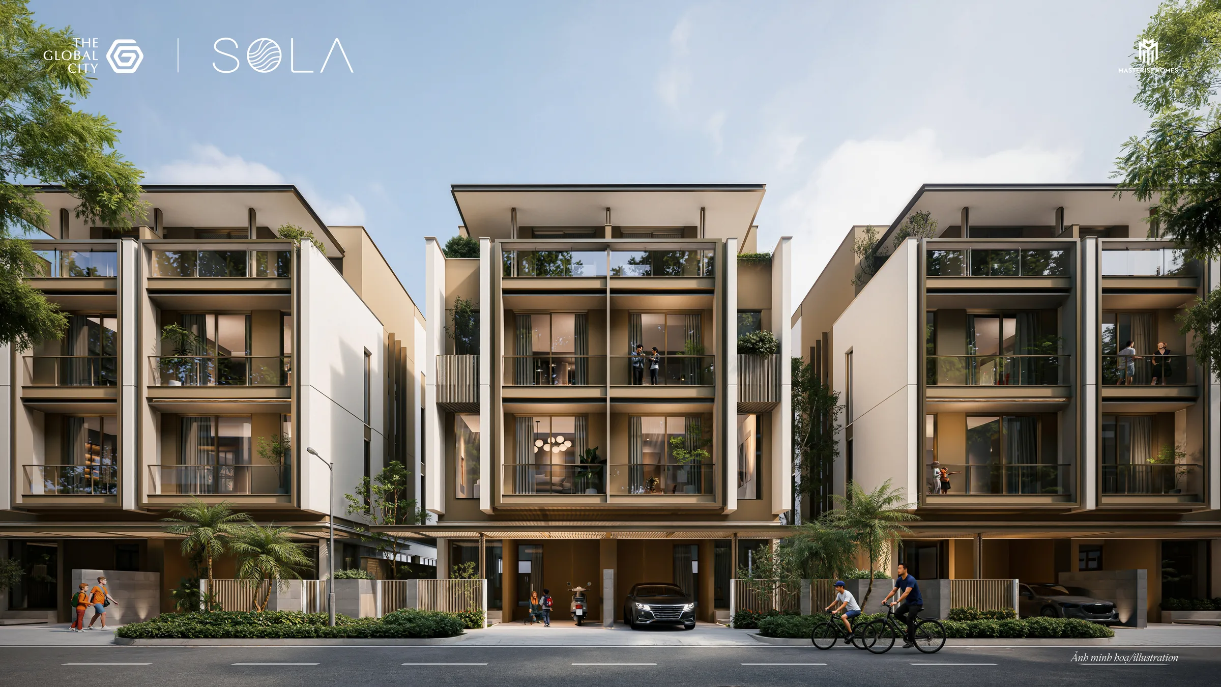 Twin villas · sunset elevation