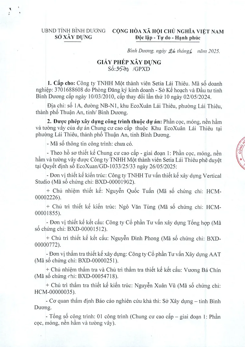 Construction Permit · Phase 1 · first page